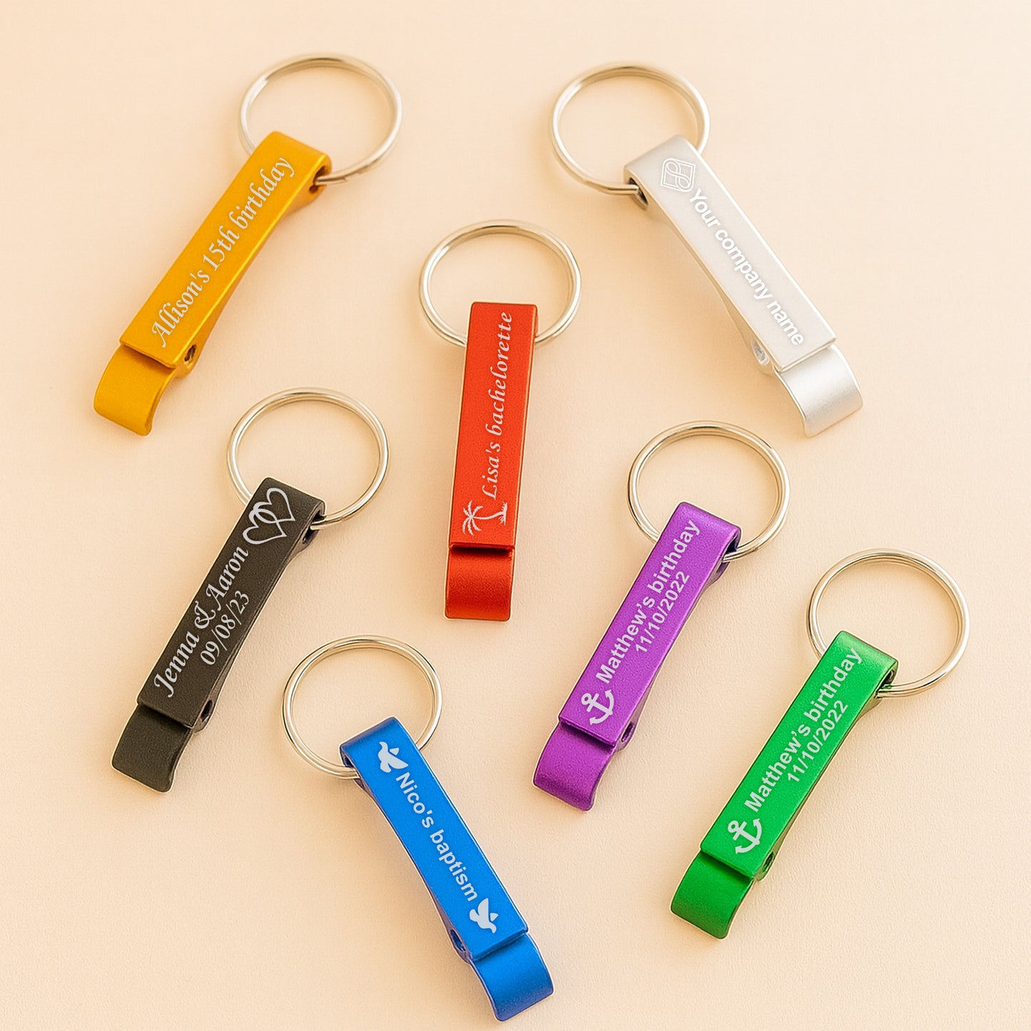 Bulk Custom Engraved Bottle Opener Keychains