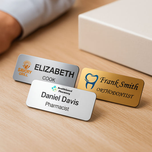 Custom Name ID Tag Badges - Printed (full color)