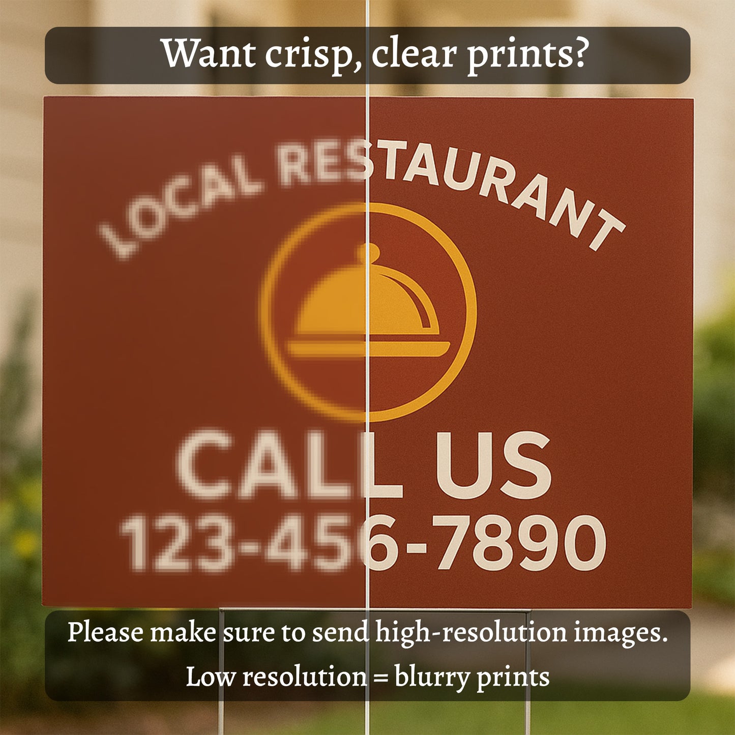 Custom Yard Signs with Metal Stakes