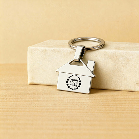 Bulk - Custom House-Shaped Stainless Steel Keychain