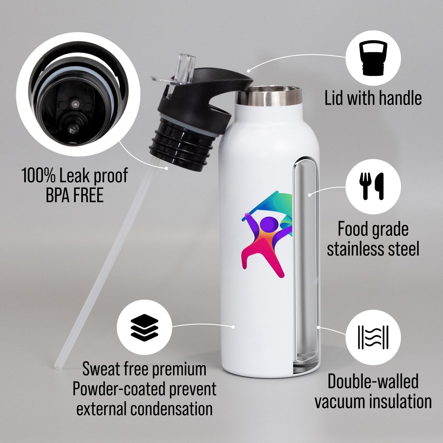 Custom Promotional Logo 500ml Water Bottle