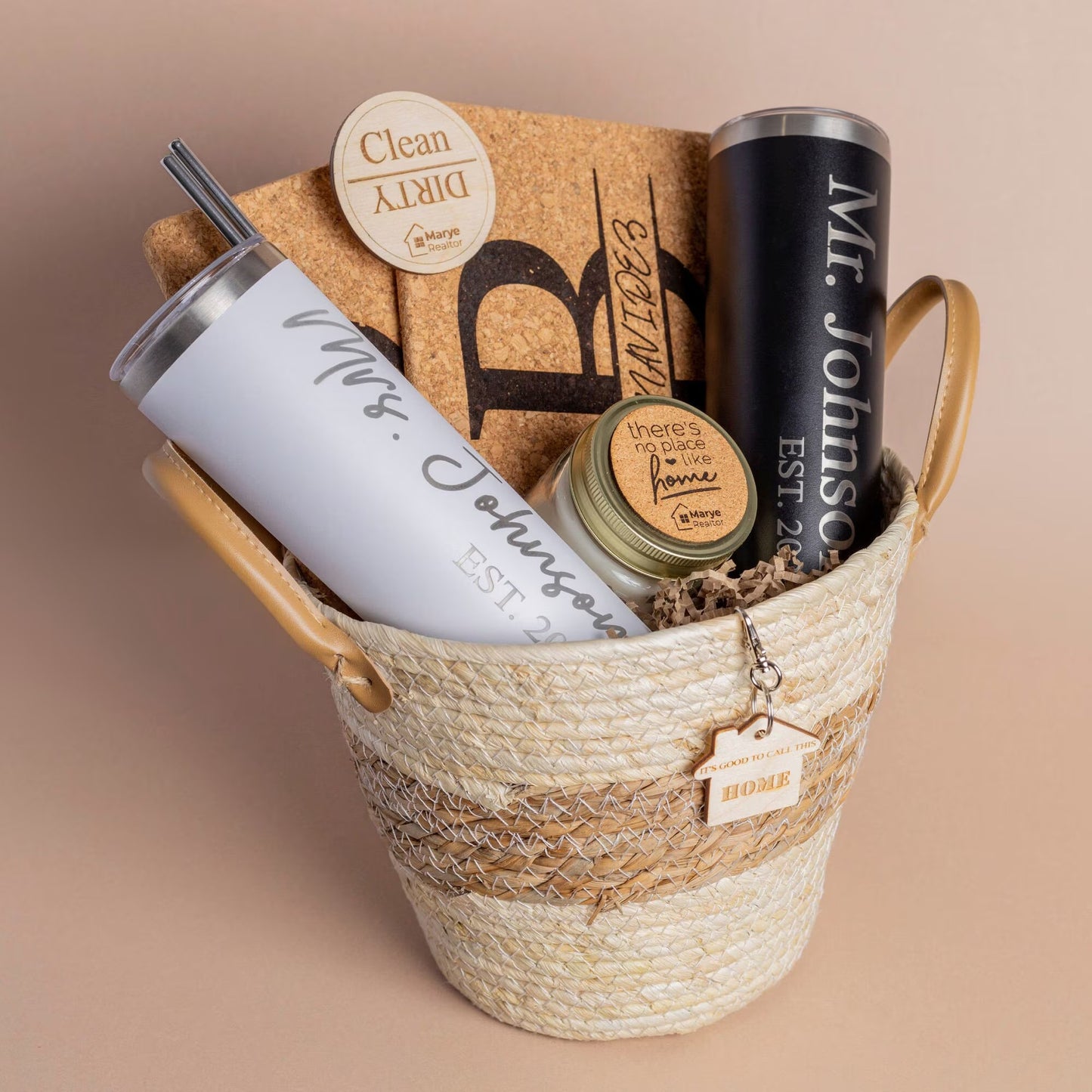 Custom Closing Woven Gift Basket