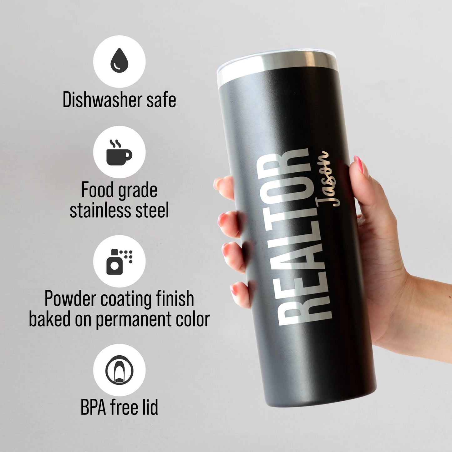 Custom Engraved Realtor Marketing 20oz Tumbler