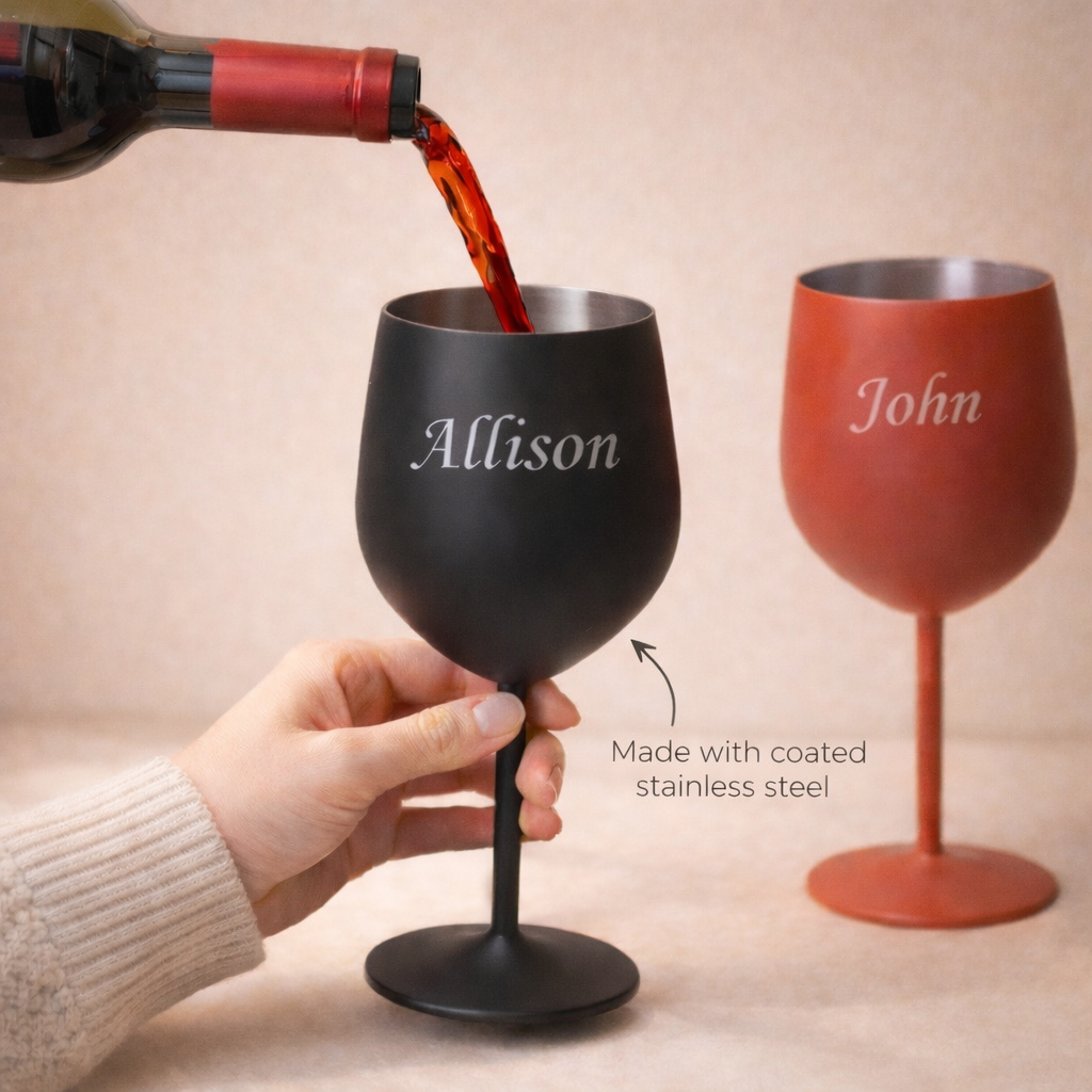 Custom Engraved 18oz Stainless Steel Wine Cup