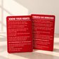 Know Your Rights Card, Laser Engraved Aluminum Wallet Card in English and Spanish