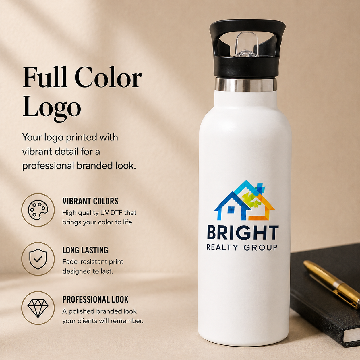 Custom Promotional Logo 500ml Water Bottle