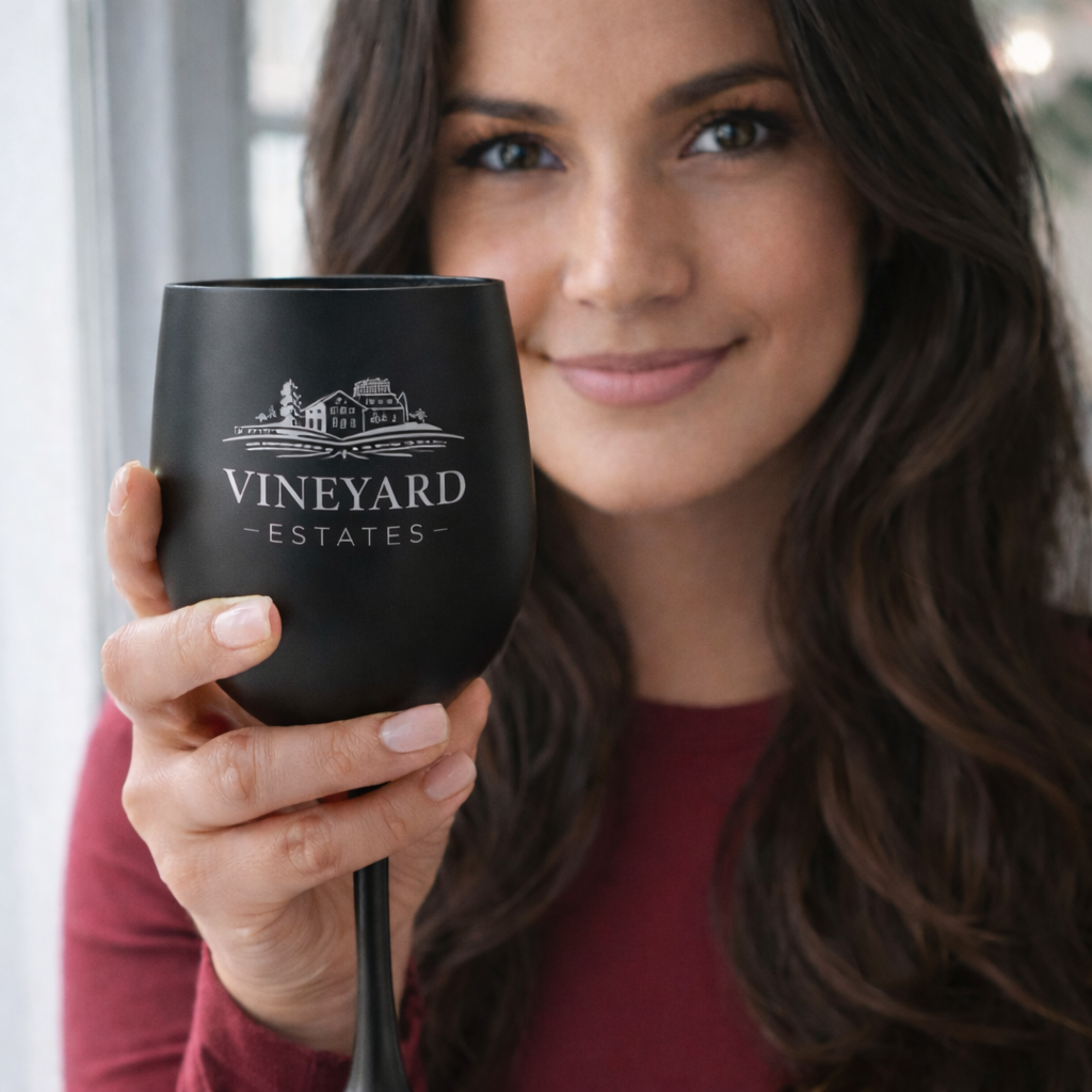 Custom Logo Engraved 18oz Stainless Steel Wine Cup