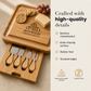 Personalized Charcuterie Board and Cheese Knives Set/4 Pieces