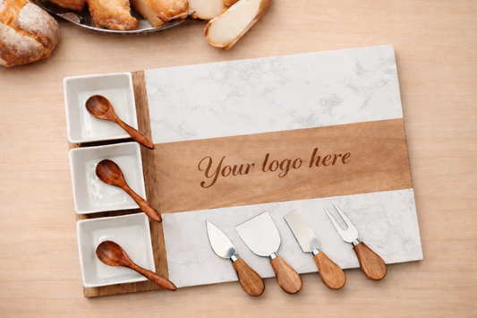 Personalized Charcuterie Marble Board 11 pieces Set