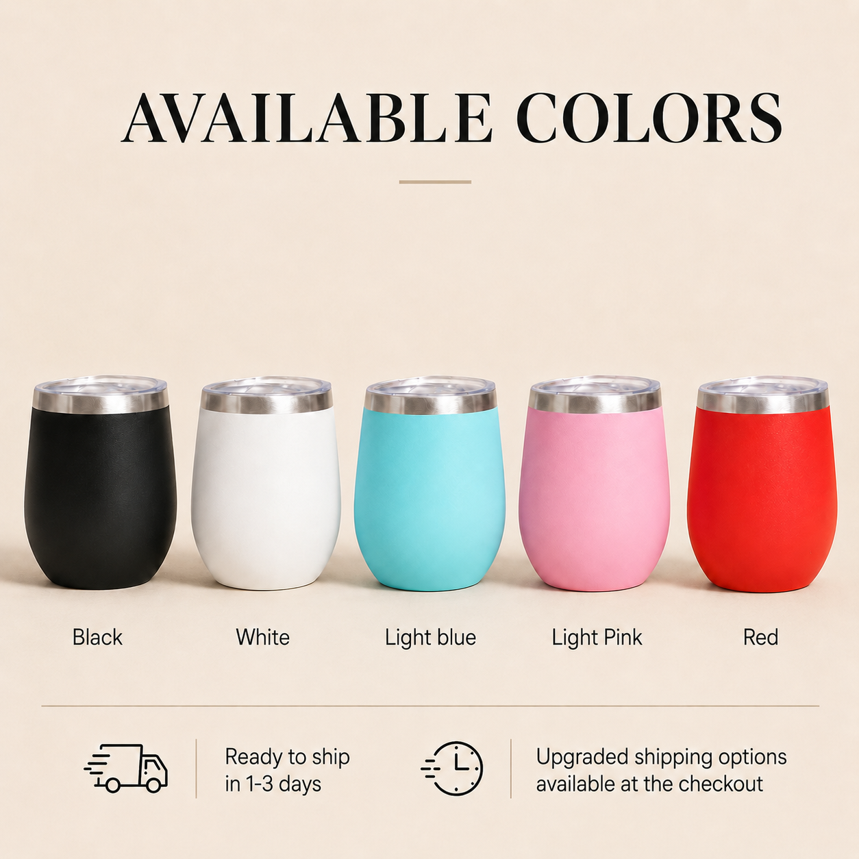 Custom Promotional 12oz Engraved Logo Tumbler