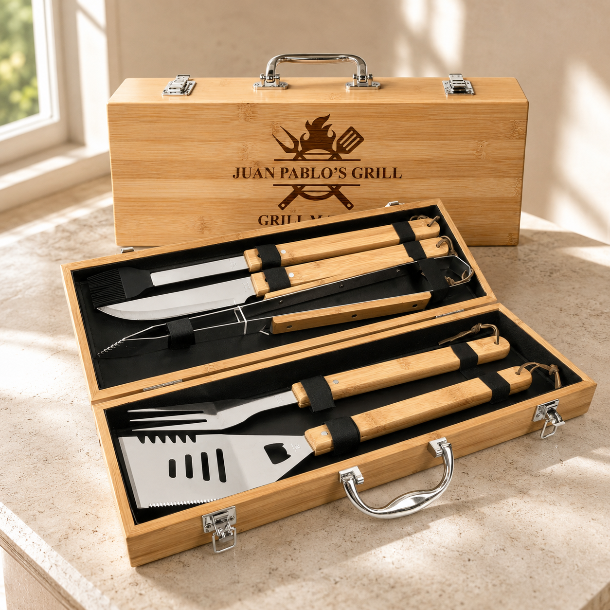 Custom Engraved BBQ Grill Box
