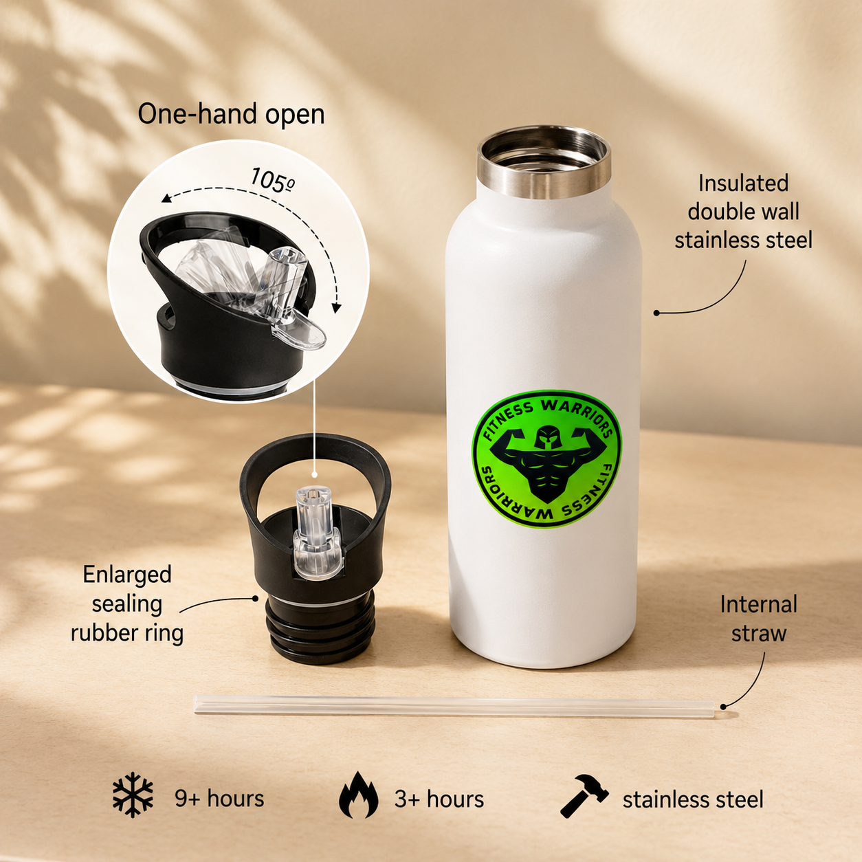 Custom Promotional Logo 500ml Water Bottle