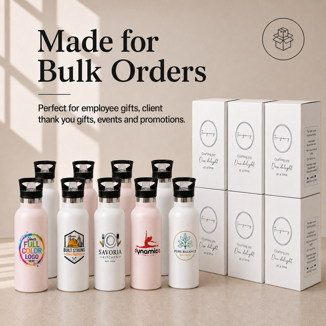 Custom Promotional Logo 500ml Water Bottle