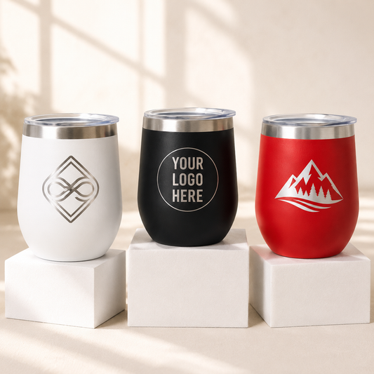 Custom Promotional 12oz Engraved Logo Tumbler