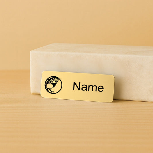 Stone Owl Family Custom Name ID Tags