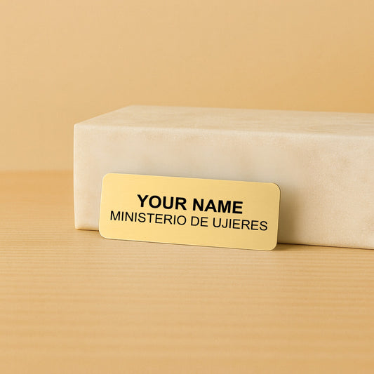 Ministerio de Ujieres Custom Engraved Name ID Tags