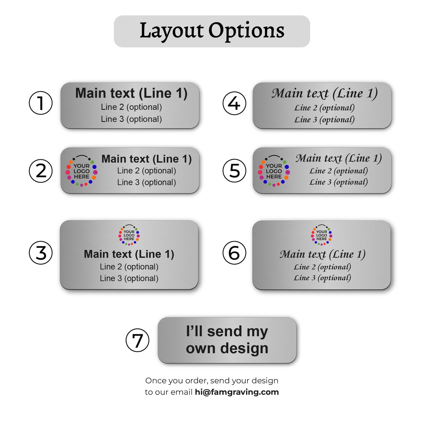 Custom Name ID Tag Badges - Printed (full color)