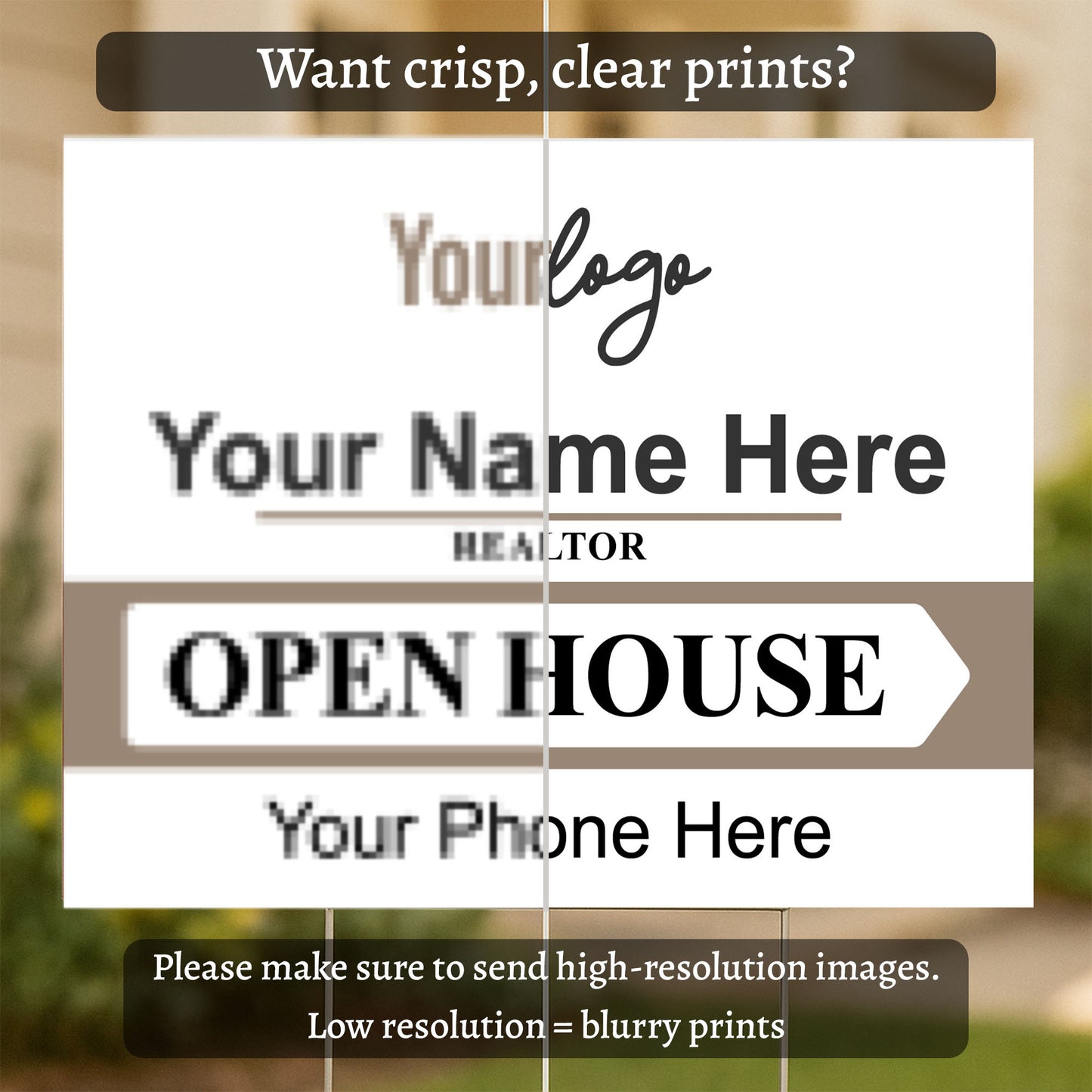 Personalized Real Estate Yard Sign for Open House
