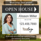 Custom Photo Open House Realtor Yard Sign