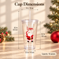 Personalized Christmas Tumbler for Kids, 16oz Clear Cup with Name