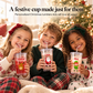 Personalized Christmas Tumbler for Kids, 16oz Clear Cup with Name