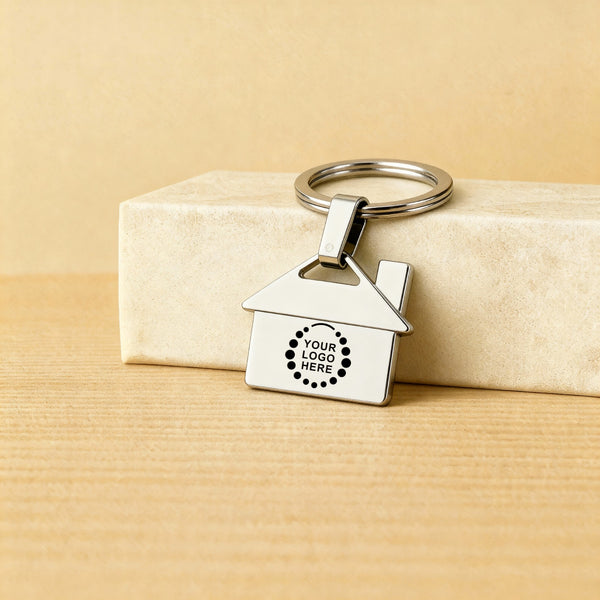 Bulk - Custom House-Shaped Stainless Steel Keychain