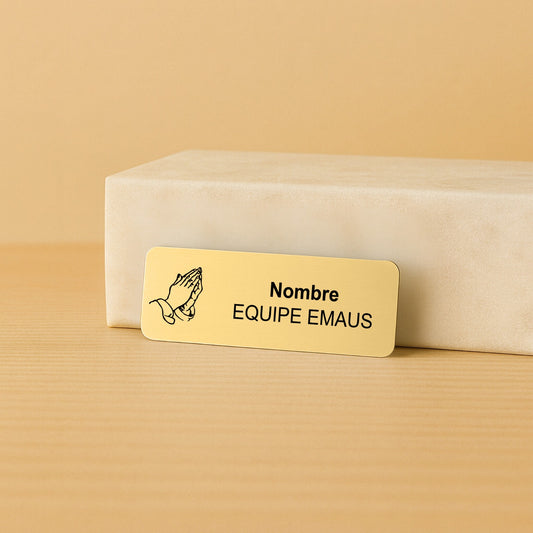 EMAUS Custom Engraved Name ID Tags Women