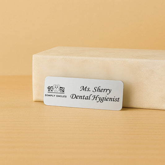 Simply Smiles Custom Engraved Name ID Tags