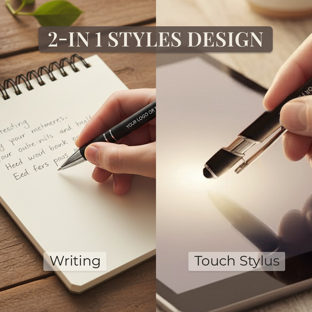 Custom Stylus Pens - Personalized 2-in-1 Pen for Business & Events