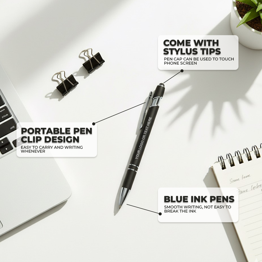 Custom Stylus Pens - Personalized 2-in-1 Pen for Business & Events