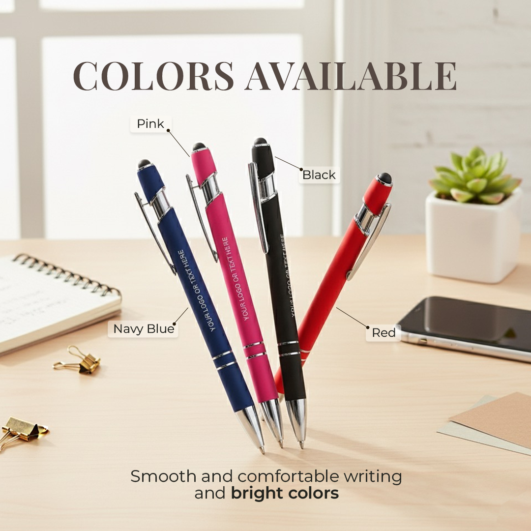 Custom Stylus Pens - Personalized 2-in-1 Pen for Business & Events