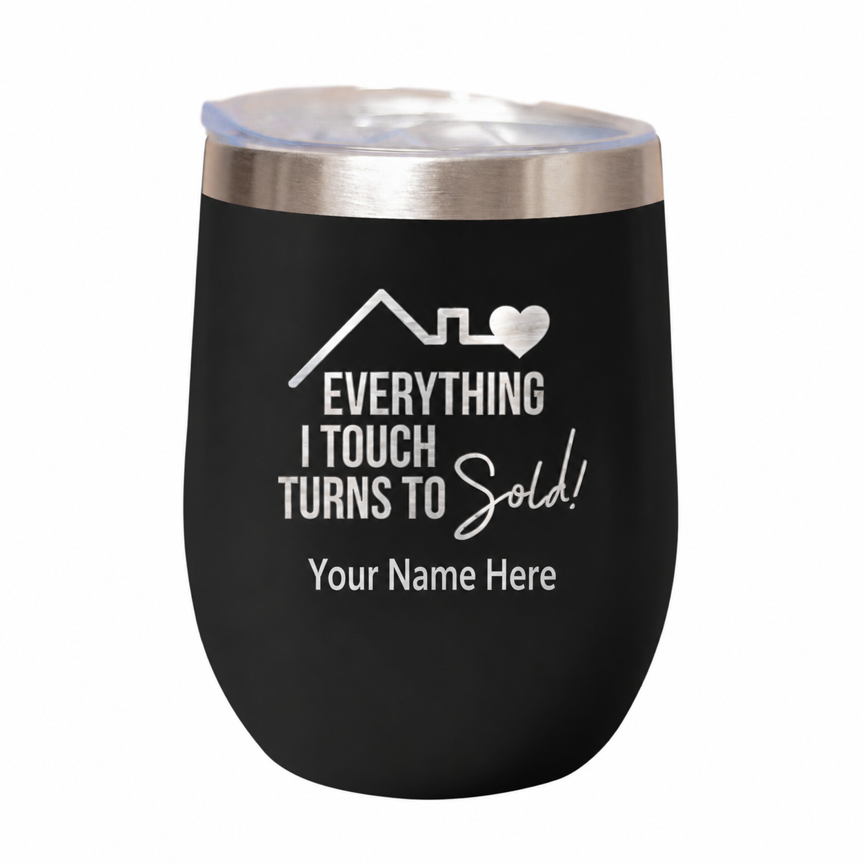 Engraved 12oz tumbler realtor welcome gift