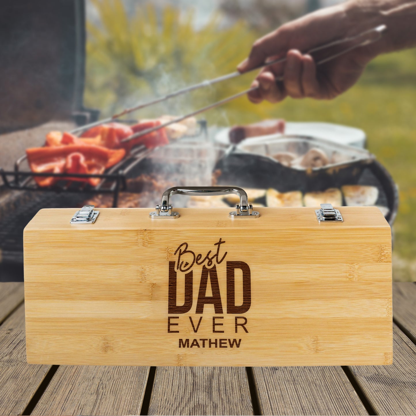 Custom Engraved BBQ Grill Box