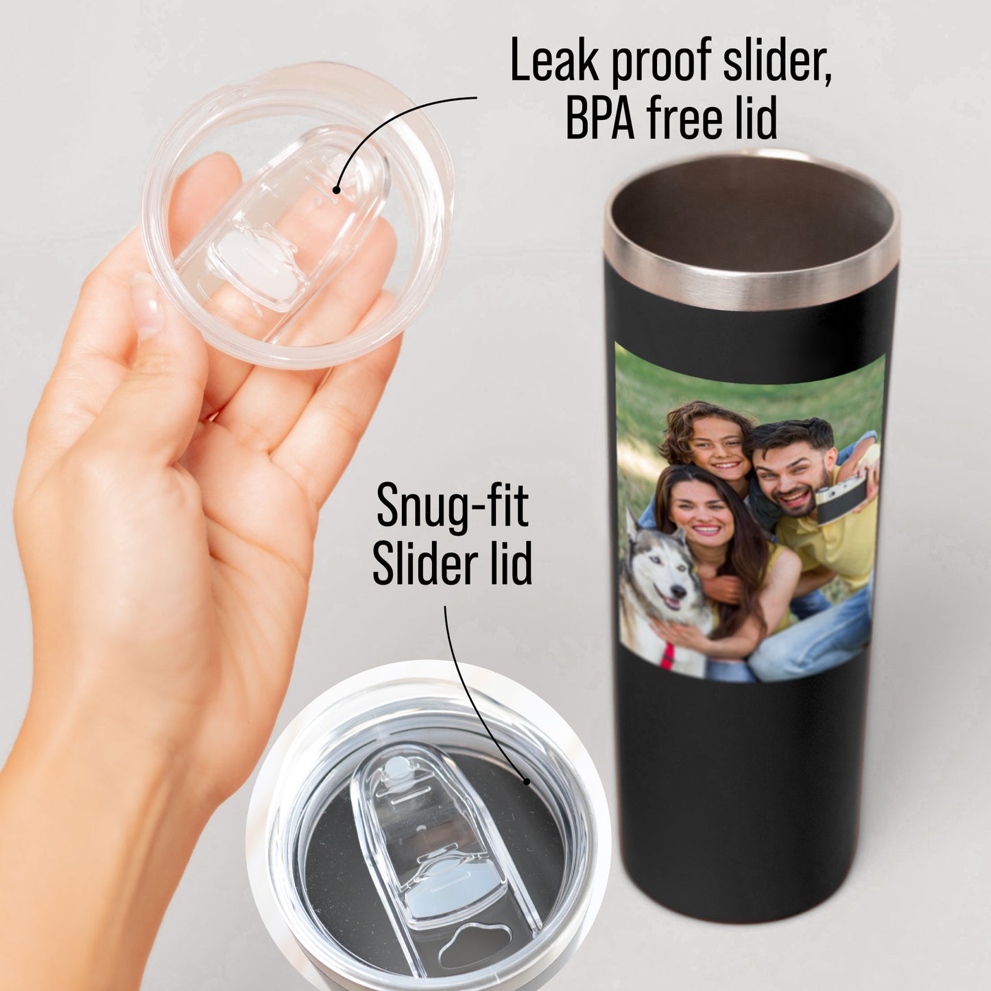 Custom Photo 20oz Tumbler | Personalized Stainless Steel Cup for Gifts & Events