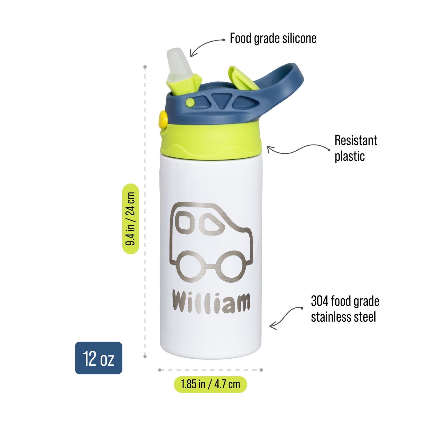 Custom Engraved Kids 12oz & 20oz Thermo