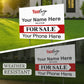 Custom "FOR SALE" Real Estate Yard Signs (No photo)