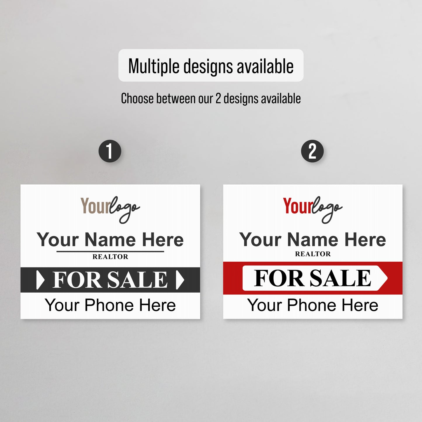 Custom "FOR SALE" Real Estate Yard Signs (No photo)