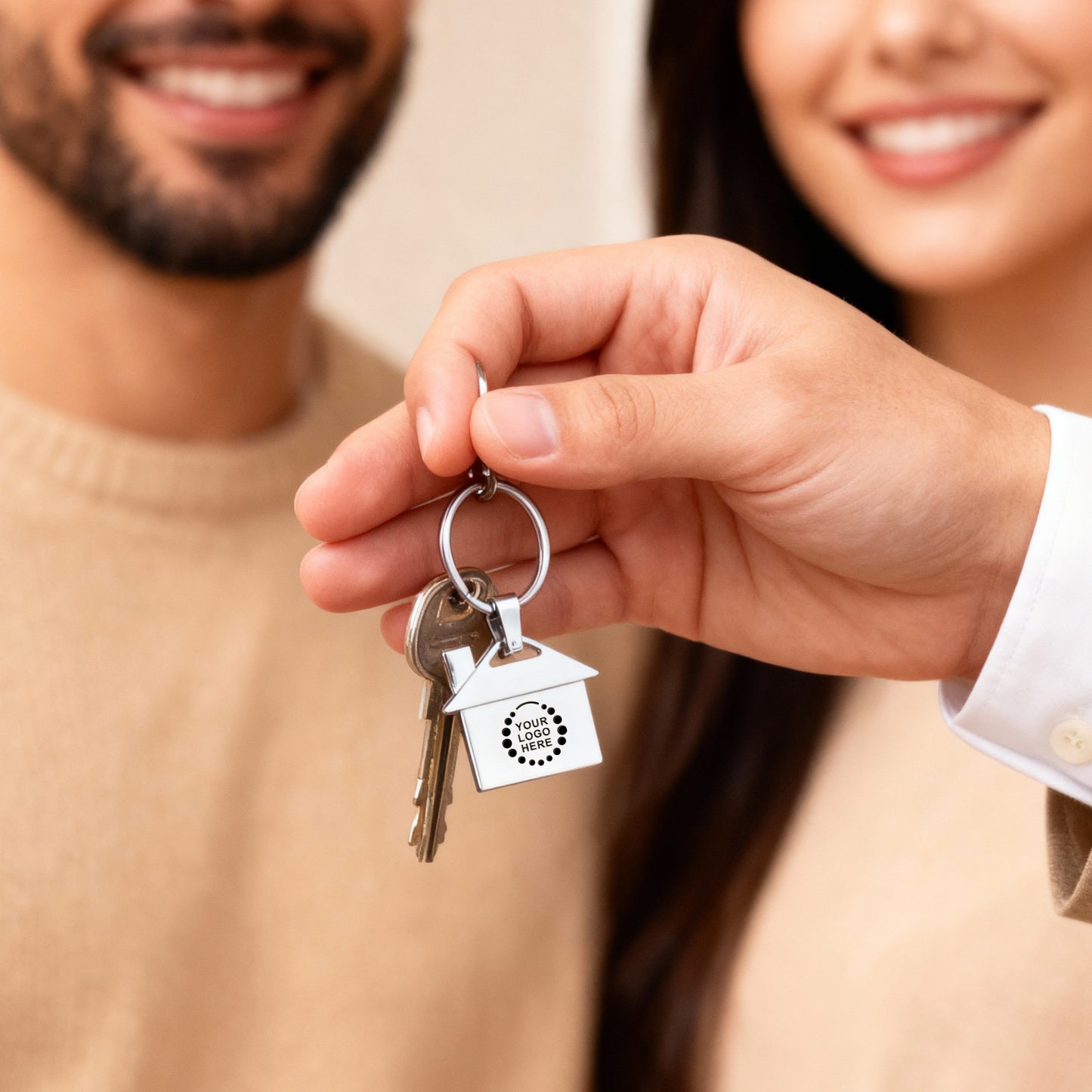 Bulk - Custom House-Shaped Stainless Steel Keychain