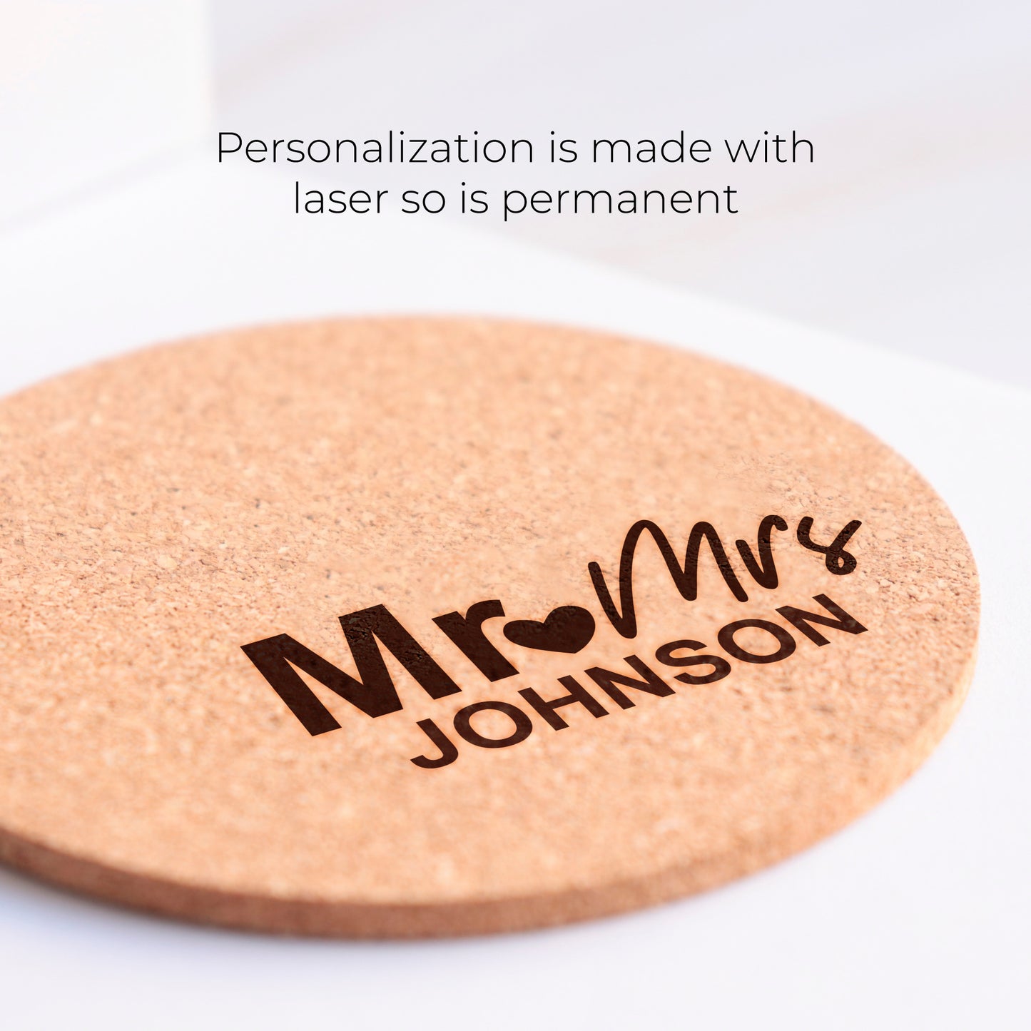 Custom Logo Cork Coasters – Engraved Business Branding Gifts for Clients & Events