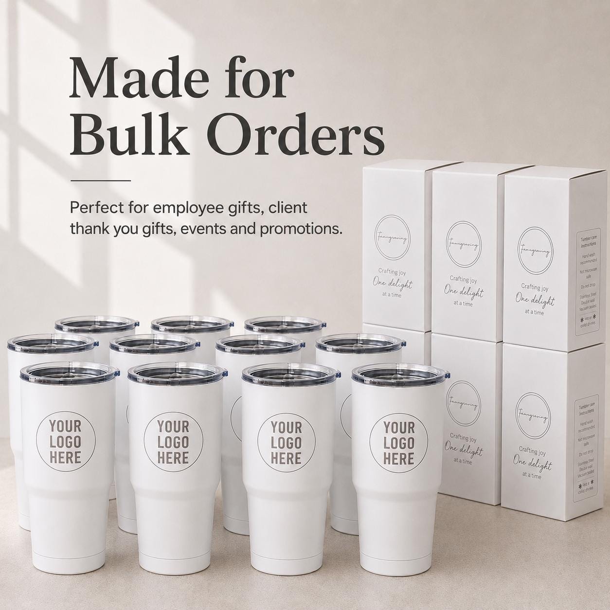 30oz logo tumblers for bulk orders