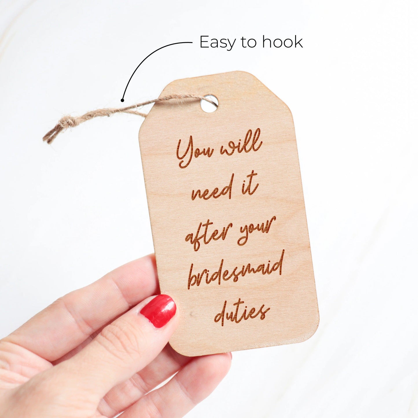 Custom Wooden Engraved Wine Tag Labels
