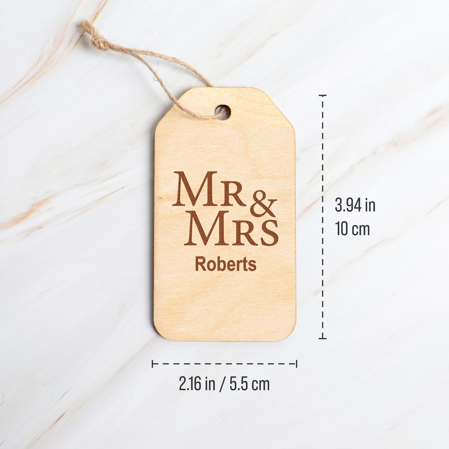 Custom Wooden Engraved Wine Tag Labels