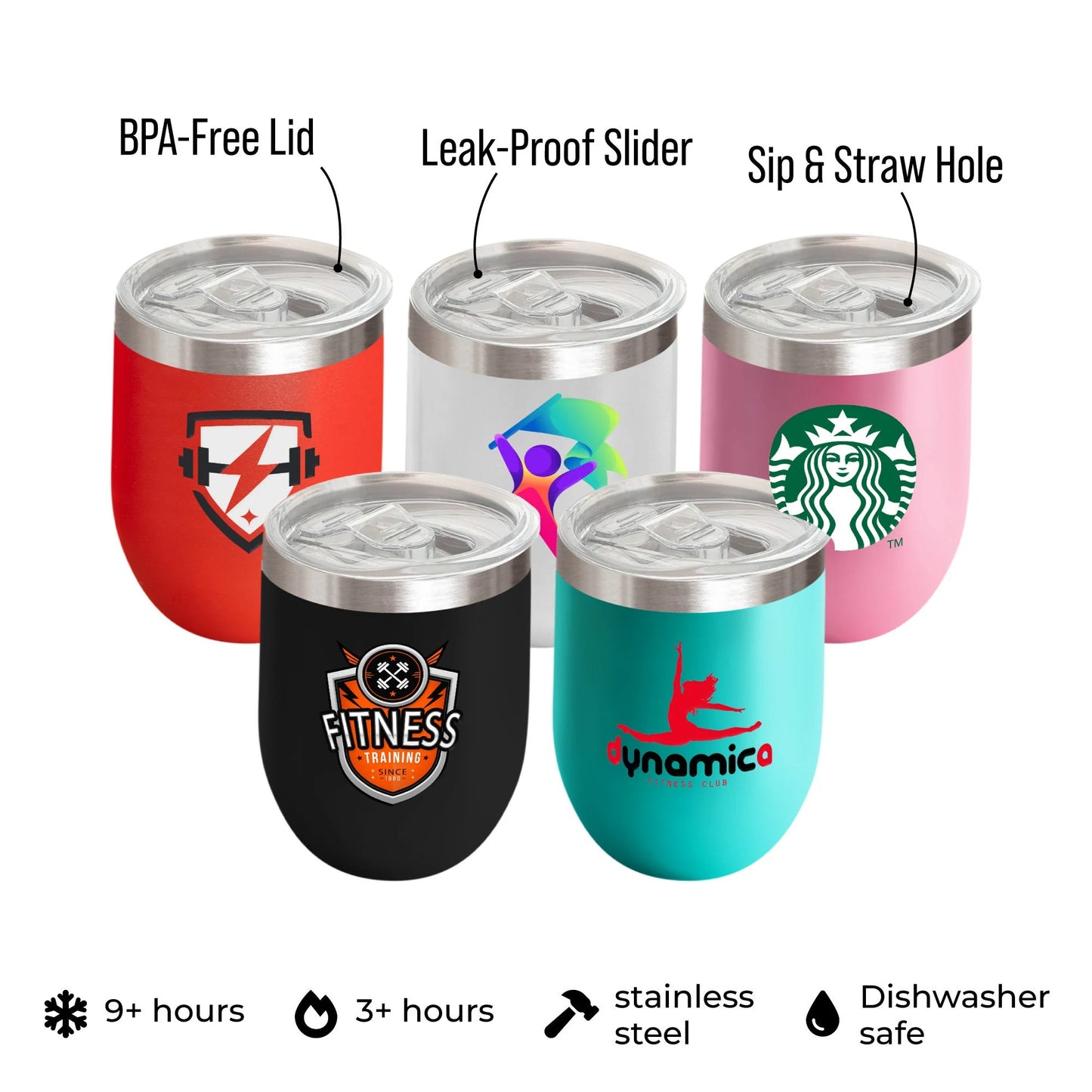 Custom Promotional 12oz Logo Tumbler