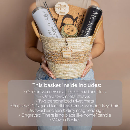 Custom Closing Woven Gift Basket
