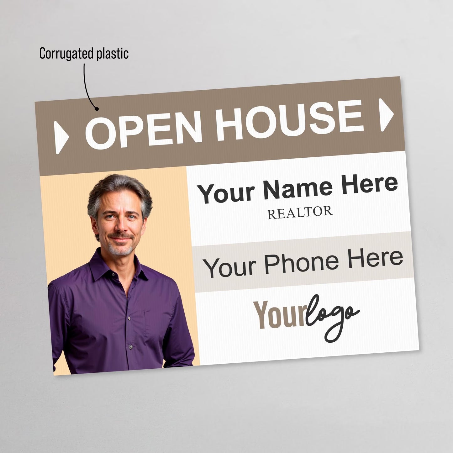 Custom Photo Open House Realtor Yard Sign
