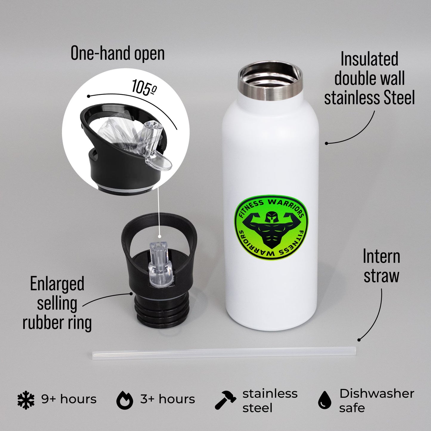 Custom Promotional Logo 500ml Water Bottle