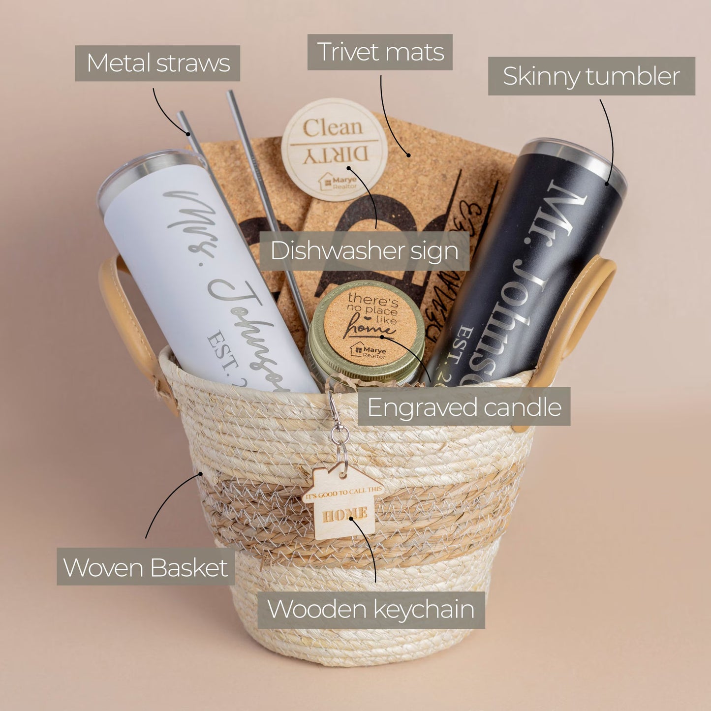 Custom Closing Woven Gift Basket