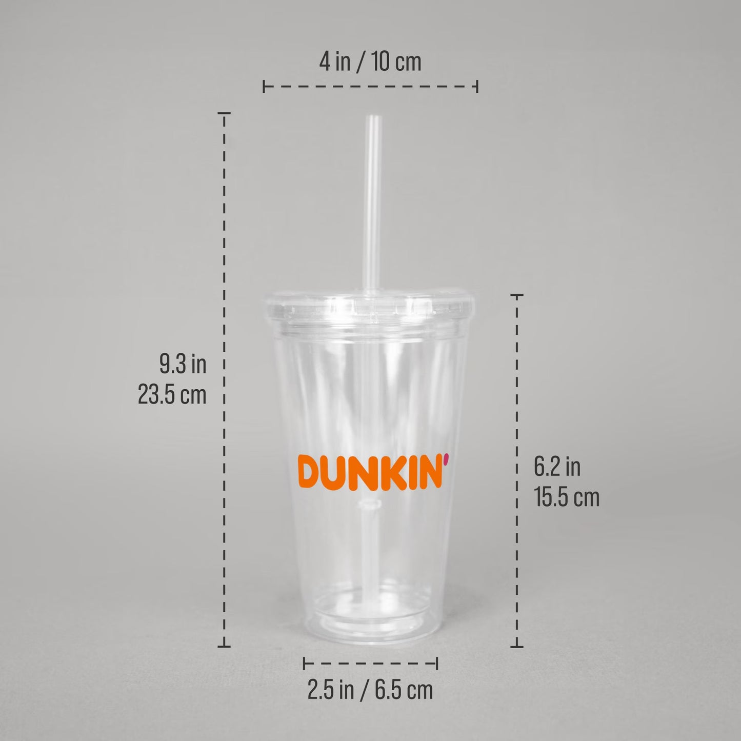 Custom 16oz Acrylic Logo Tumblers With Straws