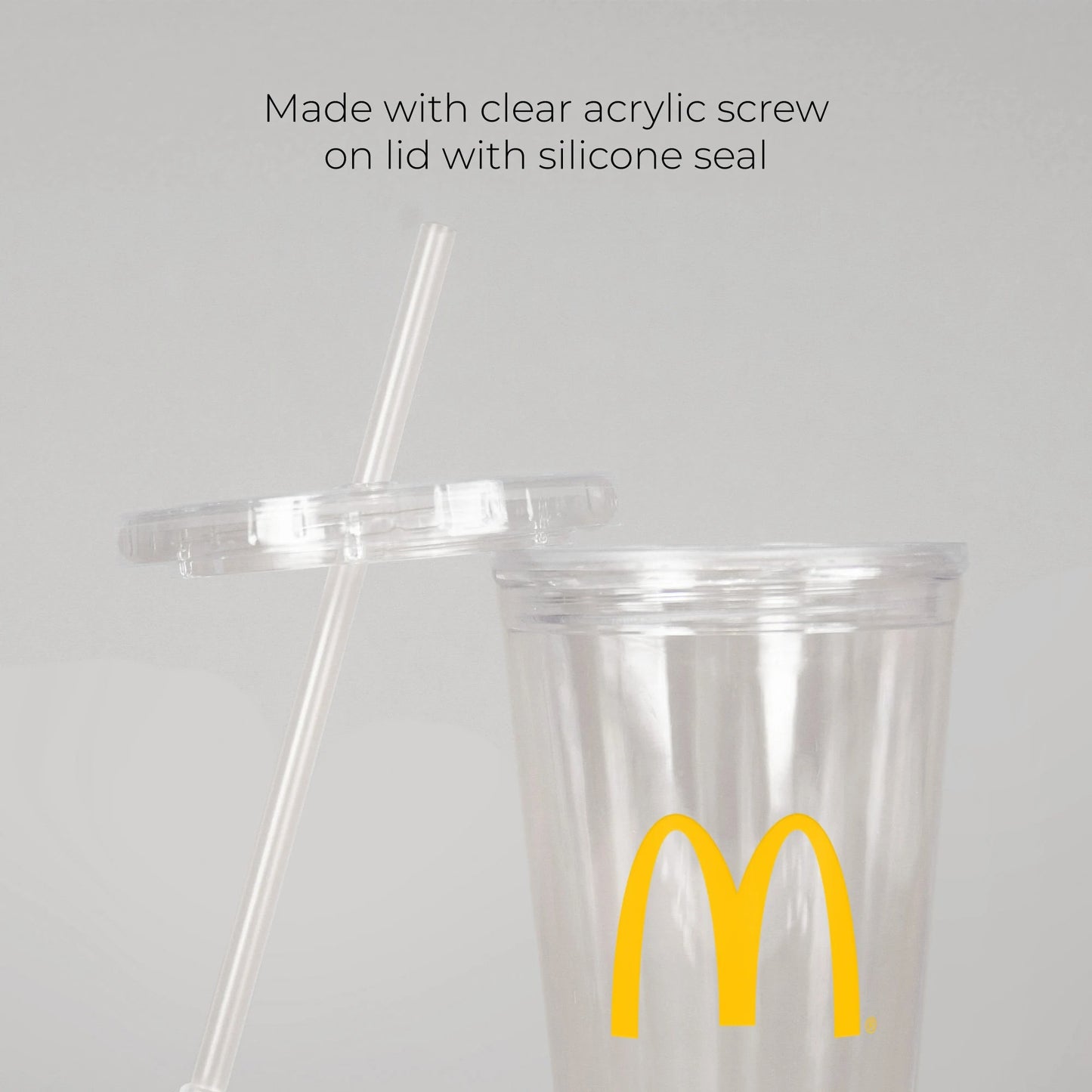 Custom 16oz Acrylic Logo Tumblers With Straws