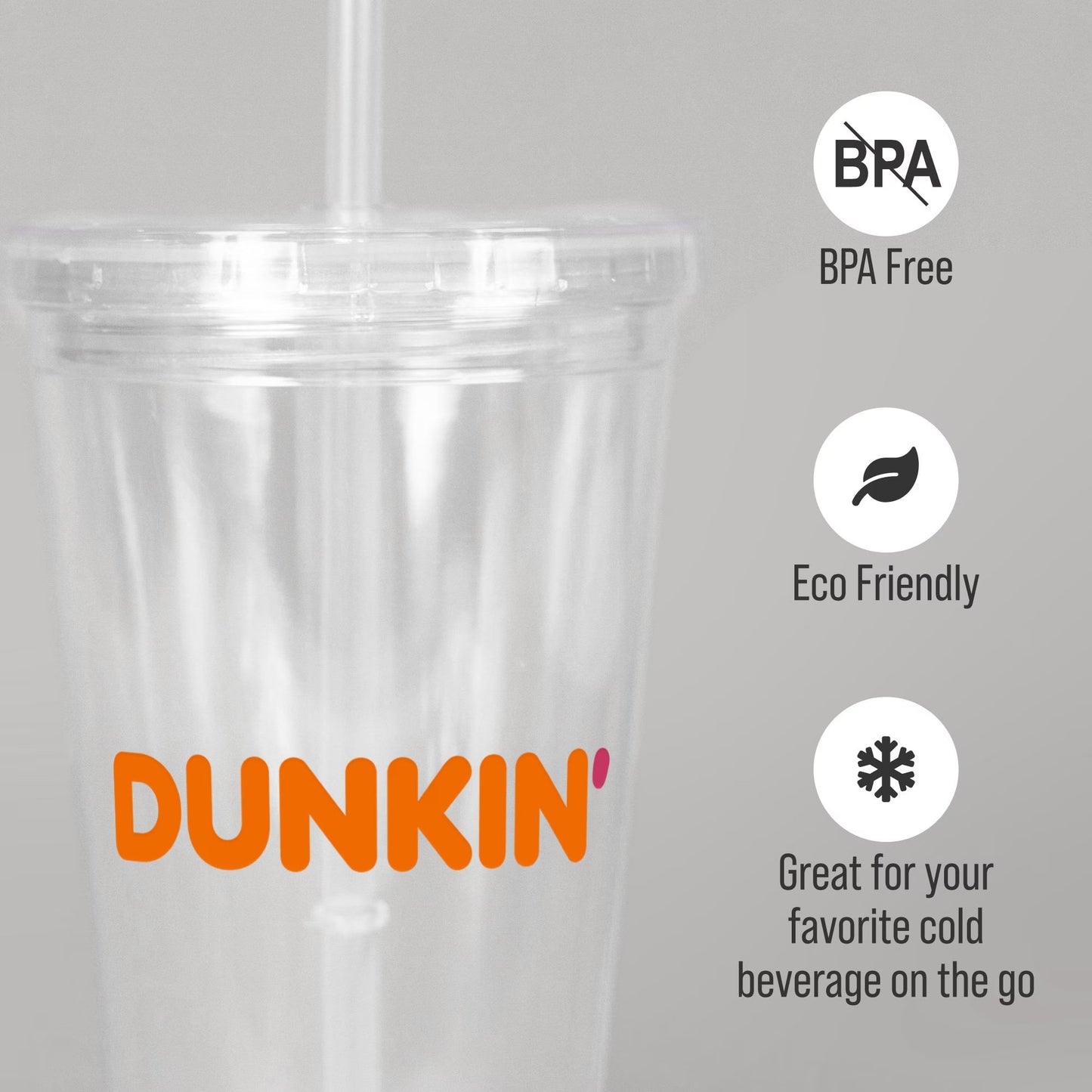 Custom 16oz Acrylic Logo Tumblers With Straws